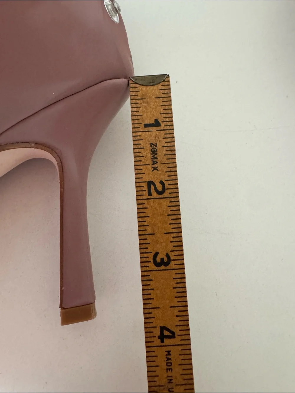 Ruffled Open-Toe Ankle Bootie in Dusty Rose